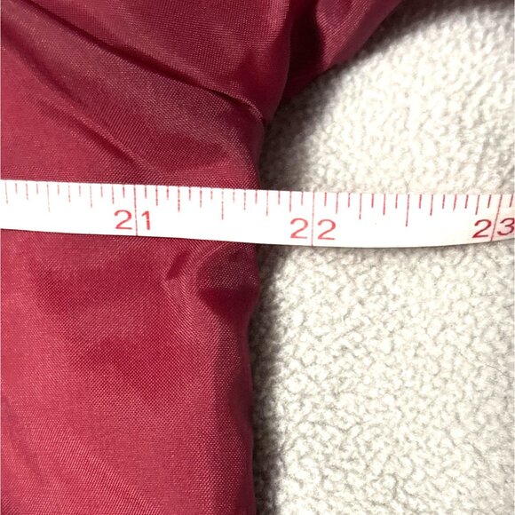 Vintage Sears Burgundy Coach Jacket L 100% Nylon Shell & Cotton Lining - Picture 5 of 6
